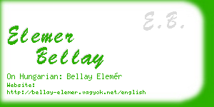 elemer bellay business card